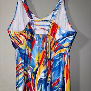 SHEIN Multicolor Abstract One Piece Swimsuit